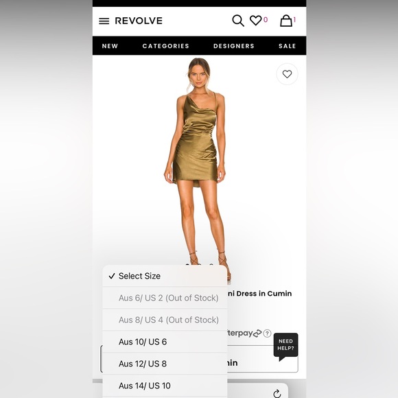 Shona Joy Dresses & Skirts - Shona Joy REVOLVE olive dress size 4